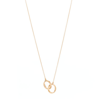 Tiffany 18K Yellow Gold Interlocking Atlas Open Pendant Necklace 1 of 7
