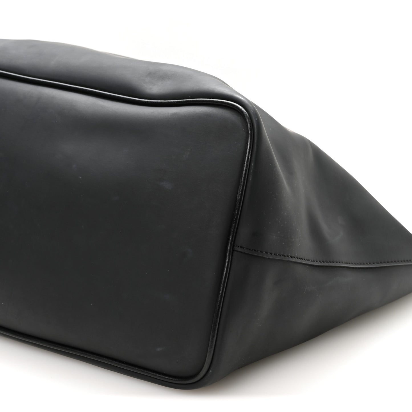 Rubber Effect Large Antigona Tote Black