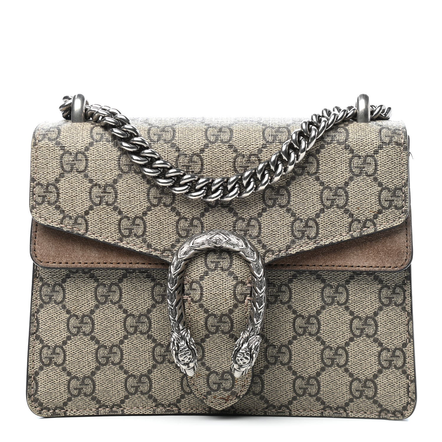 Gucci GG Supreme Monogram Mini Dionysus Shoulder Bag Taupe 1 of 9