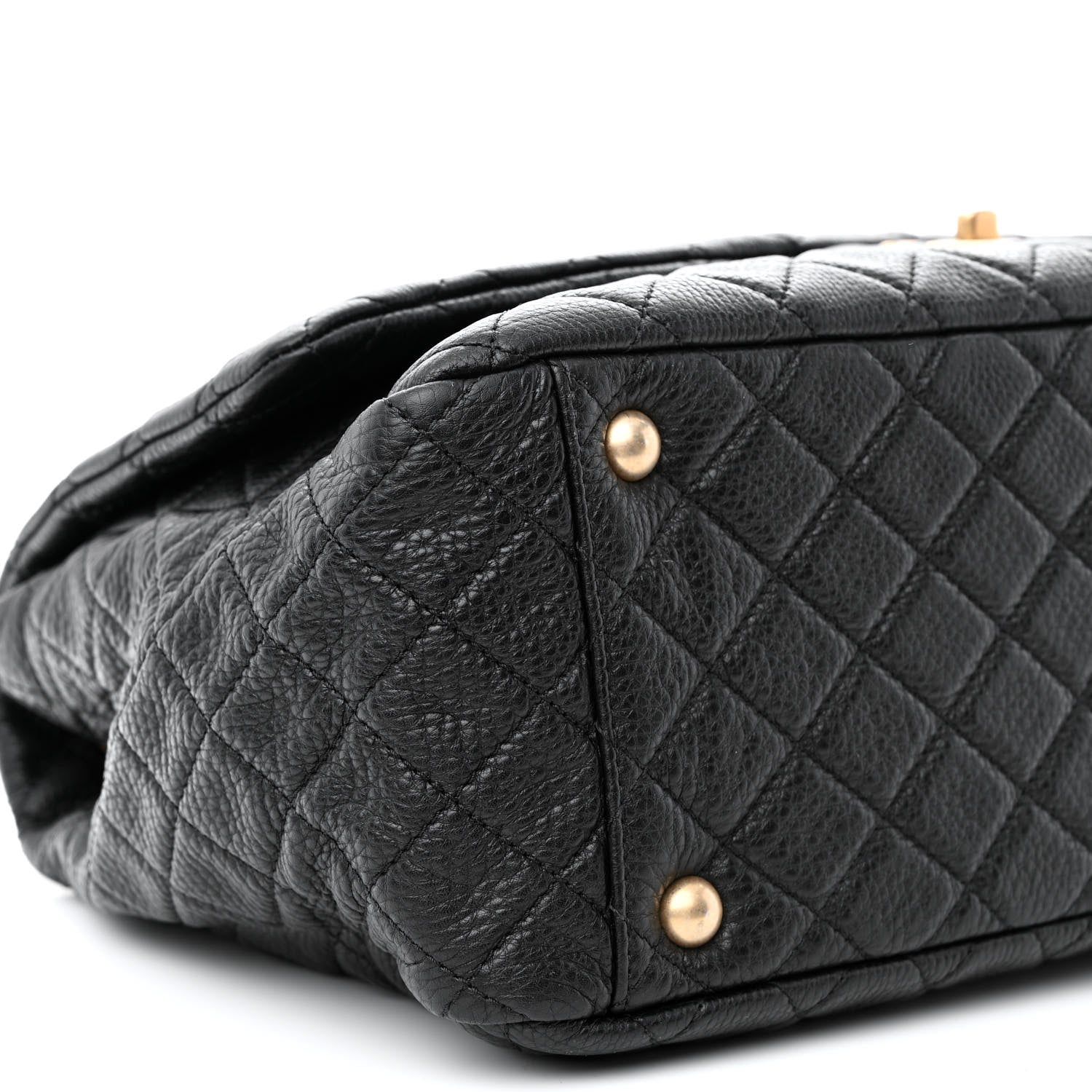 Chanel Calfskin Quilted XXL Travel Flap Bag Black 9 of 10