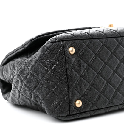 Chanel Calfskin Quilted XXL Travel Flap Bag Black 9 of 10