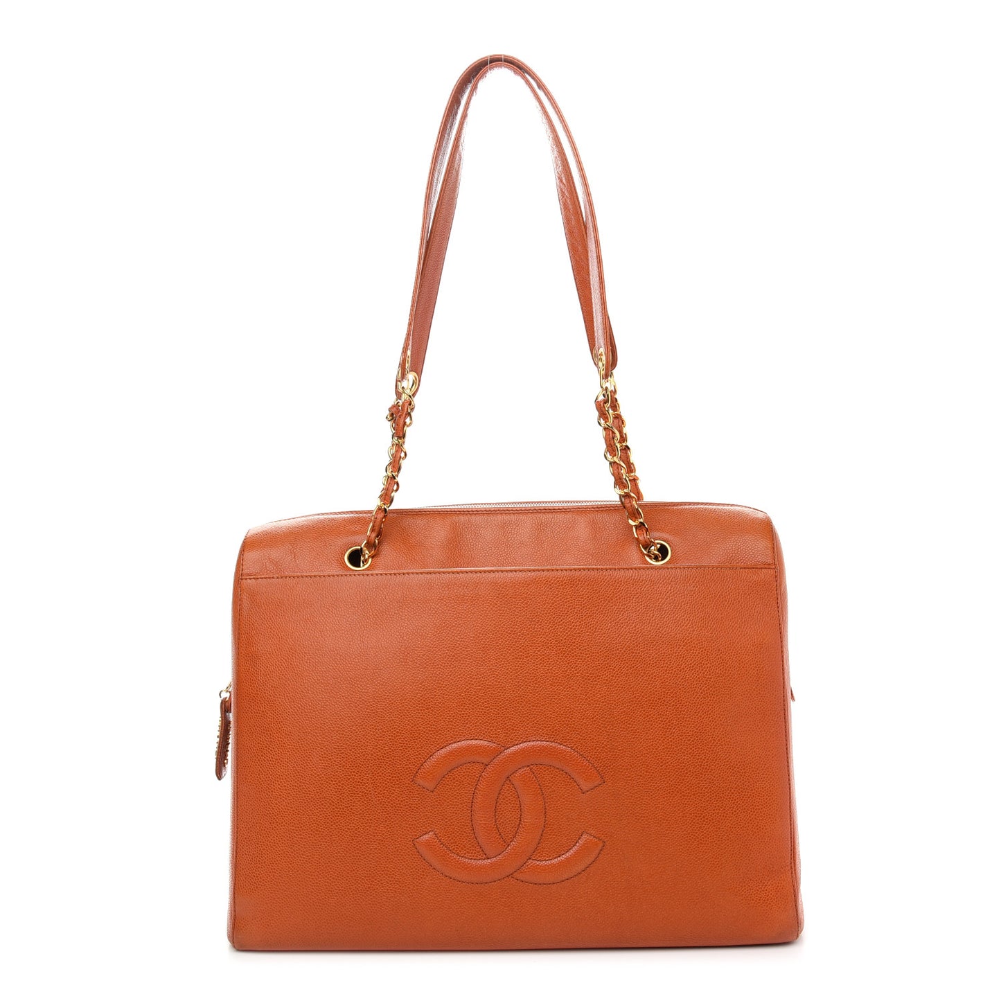 Caviar Large CC Shoulder Bag Orange