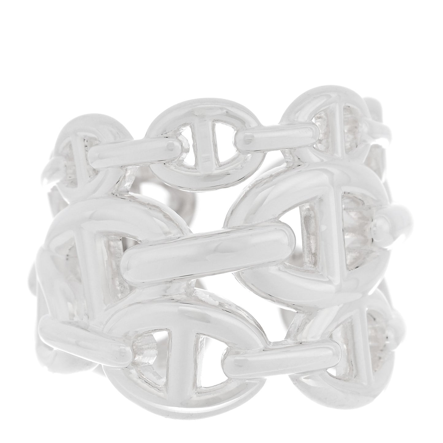 Sterling Silver GM Chaine d'Ancre Enchainee Band Ring 51 5.75