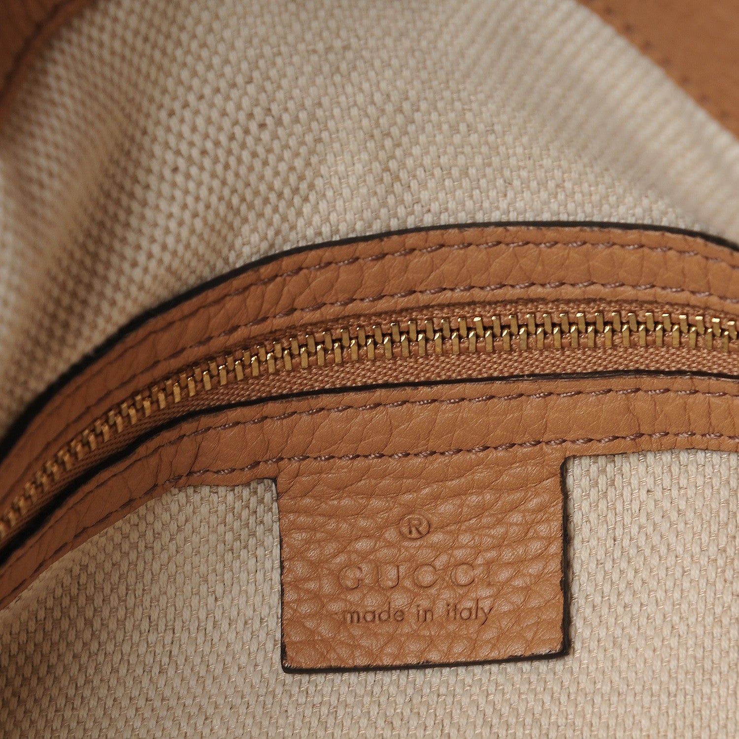 Gucci Pebbled Calfskin Large Soho Hobo Camelia 6 of 8