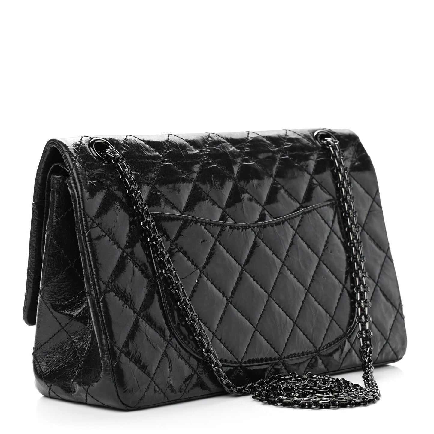 Glazed Calfskin Quilted 2.55 Reissue 226 Flap So Black