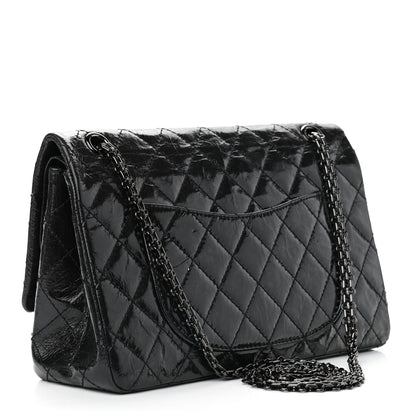 Chanel Glazed Calfskin Quilted 2.55 Reissue 226 Flap So Black 3 of 9