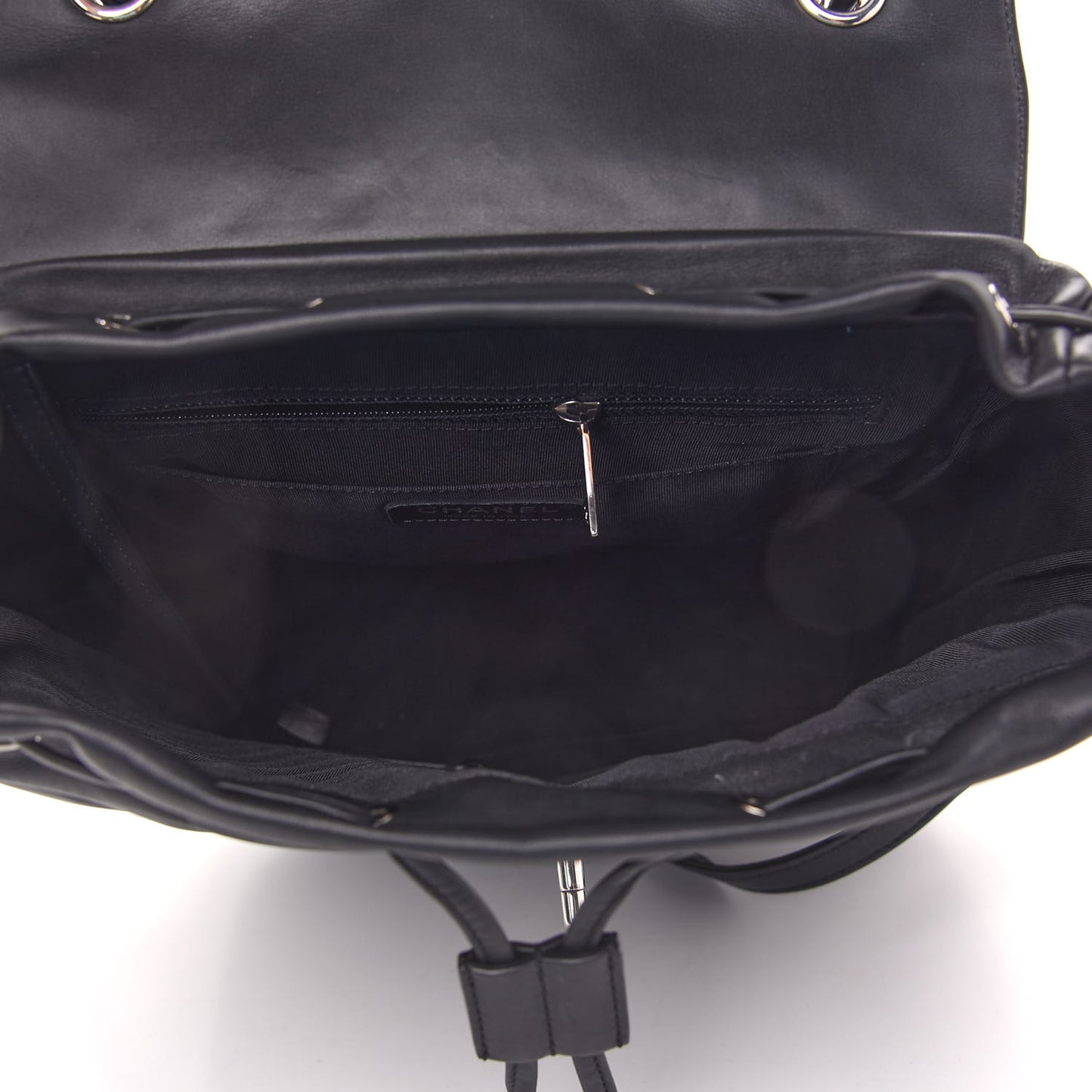 Calfskin Chevron Quilted Large Urban Spirit Backpack Black
