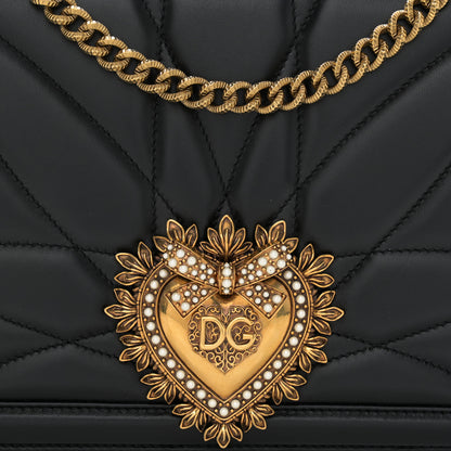 Dolce & Gabbana Calfskin Large Devotion Crossbody Bag Black 7 of 10
