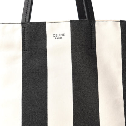 Celine Canvas Striped Large Phantom Cabas Black White 9 of 10