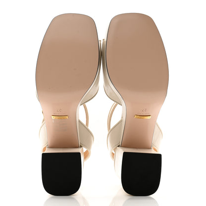 Gucci Quentin Granada Kid Horsebit 25/60mm Platform Sandals 37 Mystic White 5 of 11