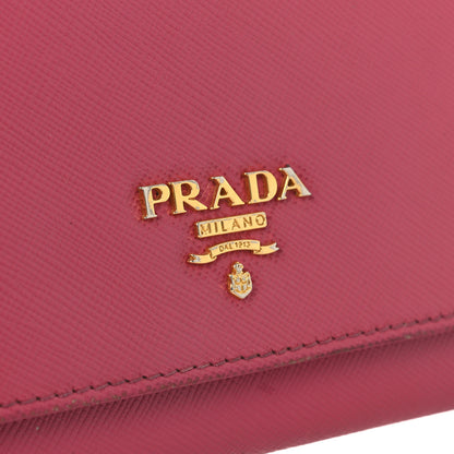 Prada Saffiano Metal Oro Chain Wallet Peonia 12 of 15