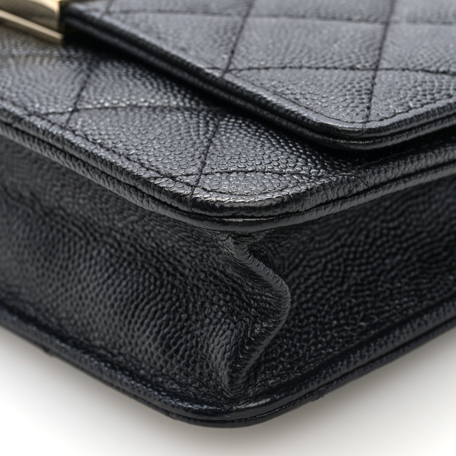Chanel Caviar Quilted Golden Class Wallet On Chain WOC Black 10 of 10