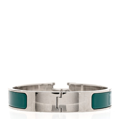 Hermes Enamel Narrow Clic Clac H Bracelet GM Vert Bleuete White 3 of 5