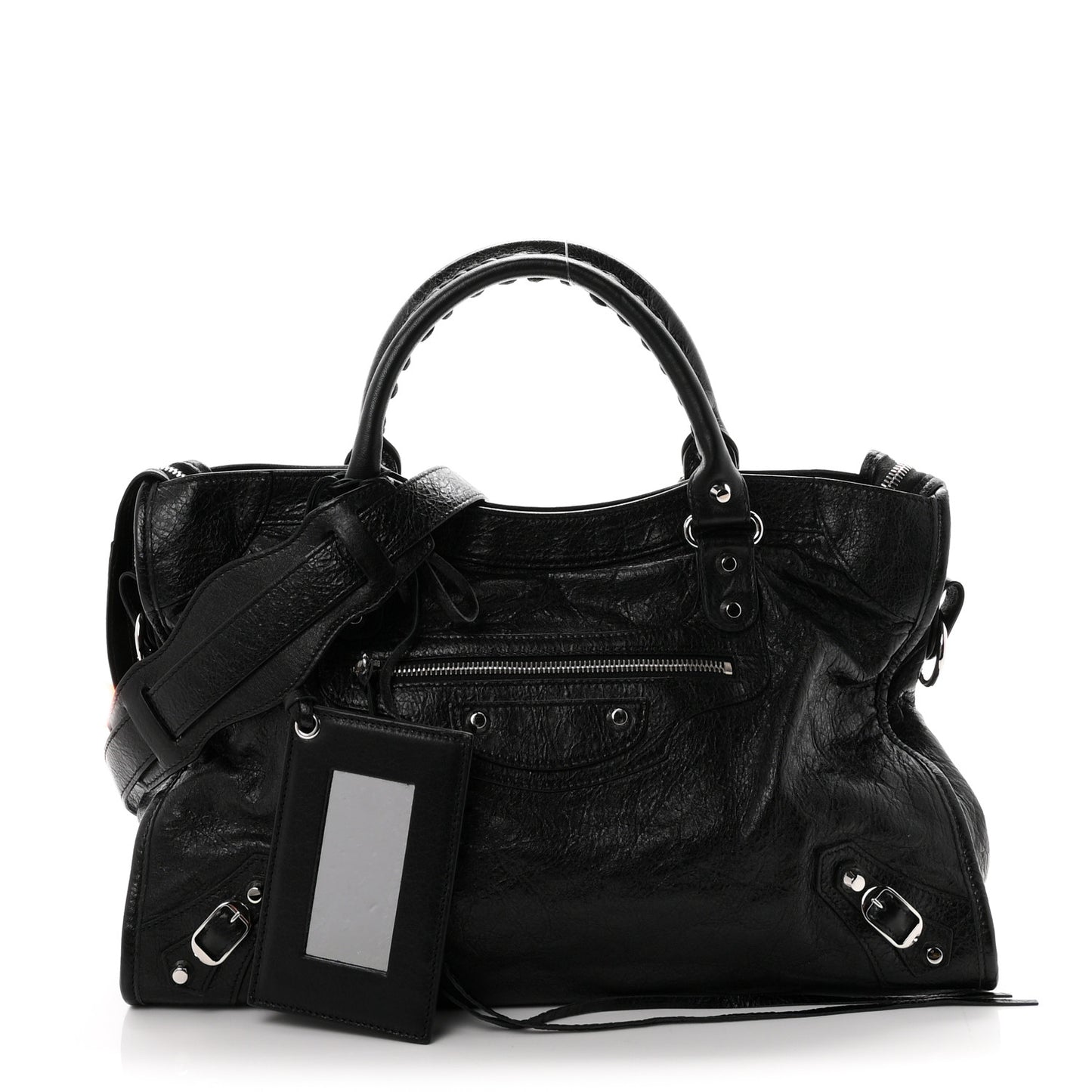 Agneau Classic Silver Hardware City Black