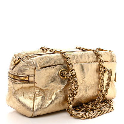 Prada Metallic Nappa Shoulder Bag Platino 5 of 19