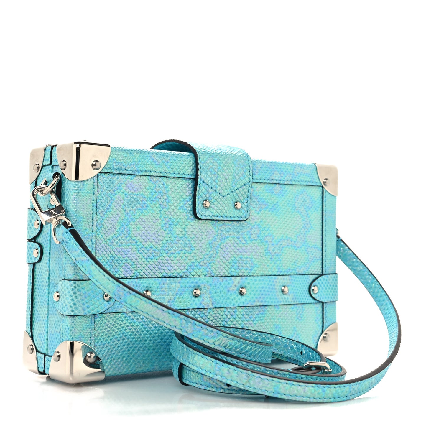 Iridescent Karung Petite Malle Blue Petrol