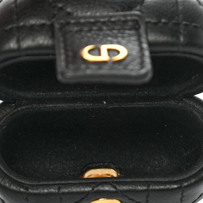 Christian Dior Supple Calfskin Cannage Caro Airpods Pro Case Black 5 of 6