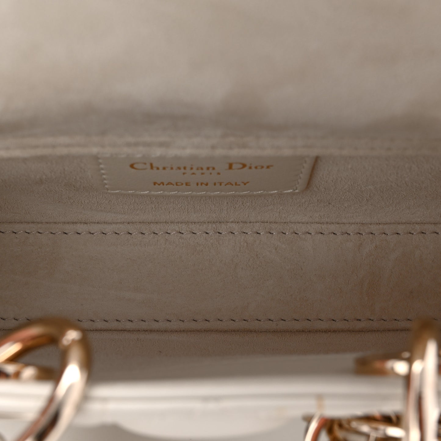Lambskin Cannage Micro Lady D-Joy Latte