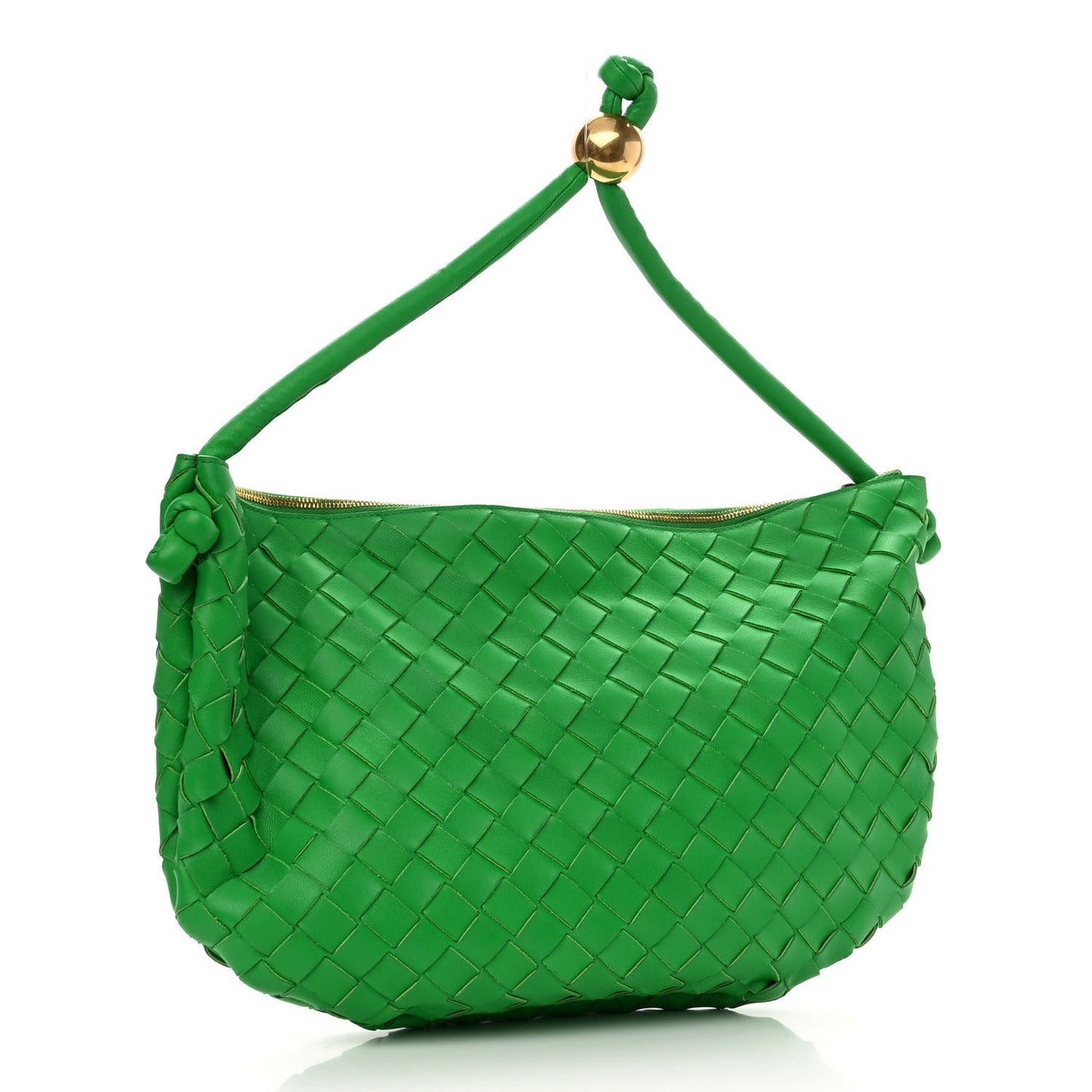 Nappa Intrecciato Small Turn Pouch Parakeet