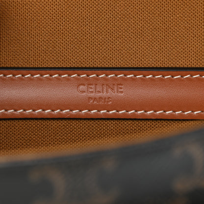 Celine Triomphe Canvas Messenger Folco Bag Tan 6 of 9