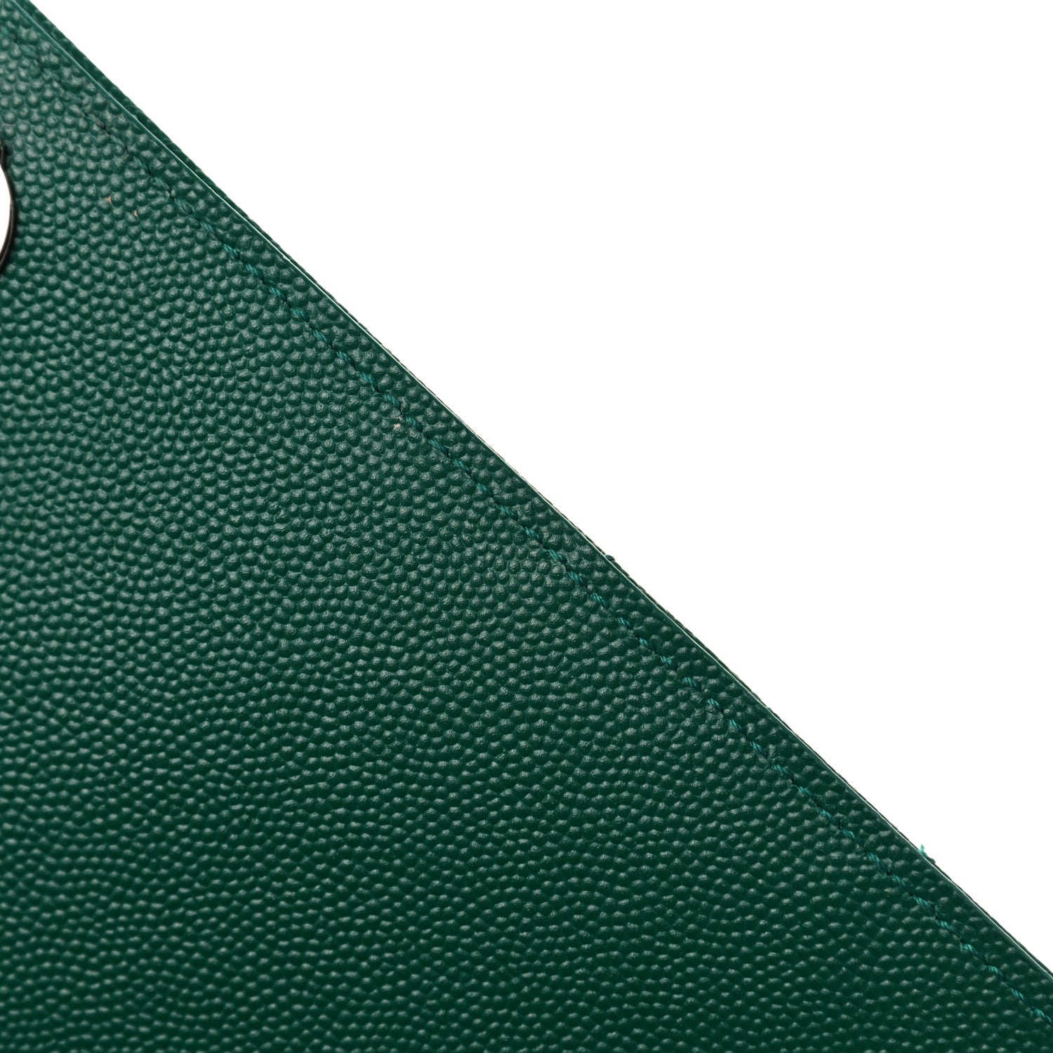 Saint Laurent Grain De Poudre Textured Mixed Matelasse Triquilt Medium Monogram Satchel Green 12 of 16