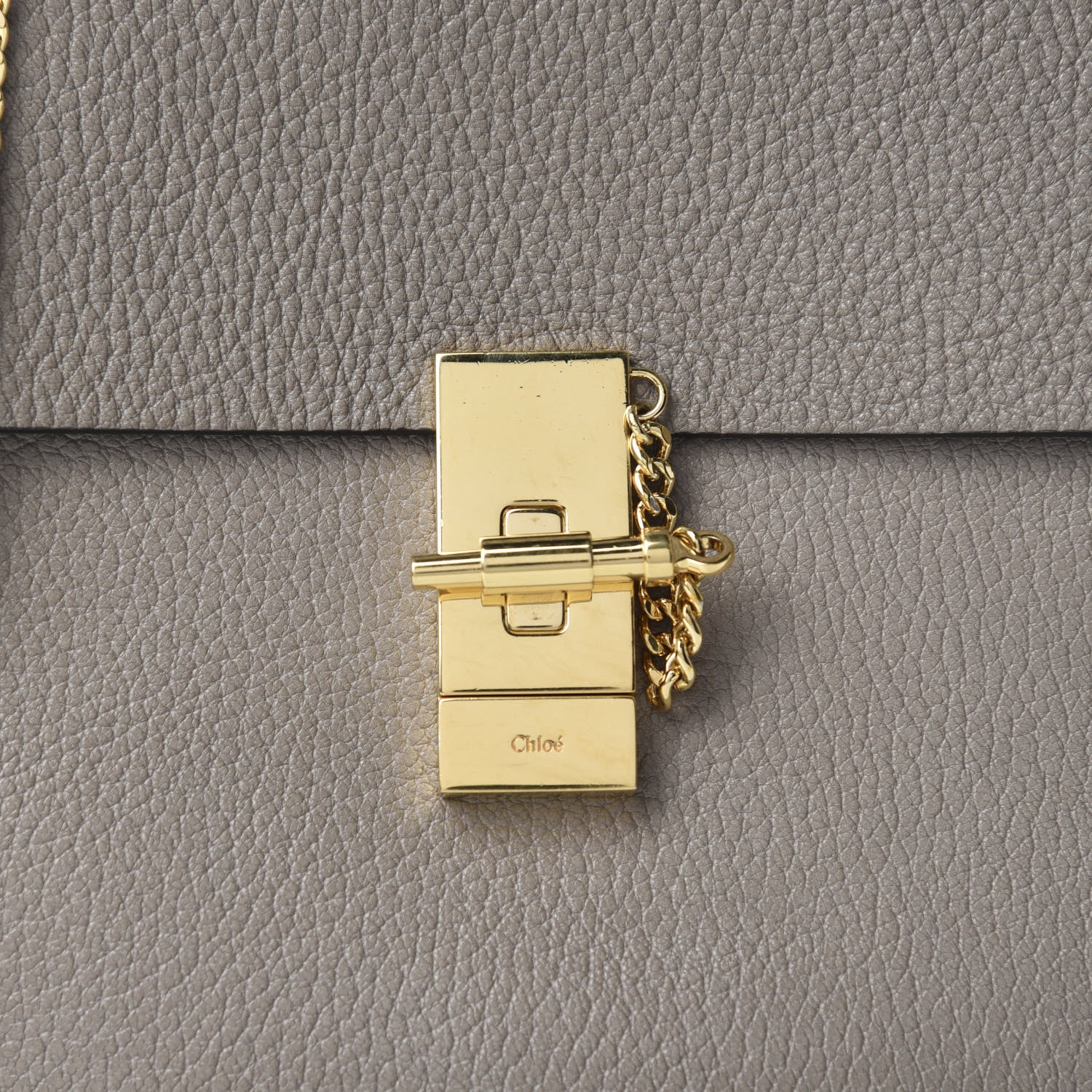 Chloe Grained Lambskin Drew Shoulder Bag Motty Grey 10 of 10