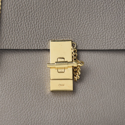 Chloe Grained Lambskin Drew Shoulder Bag Motty Grey 10 of 10