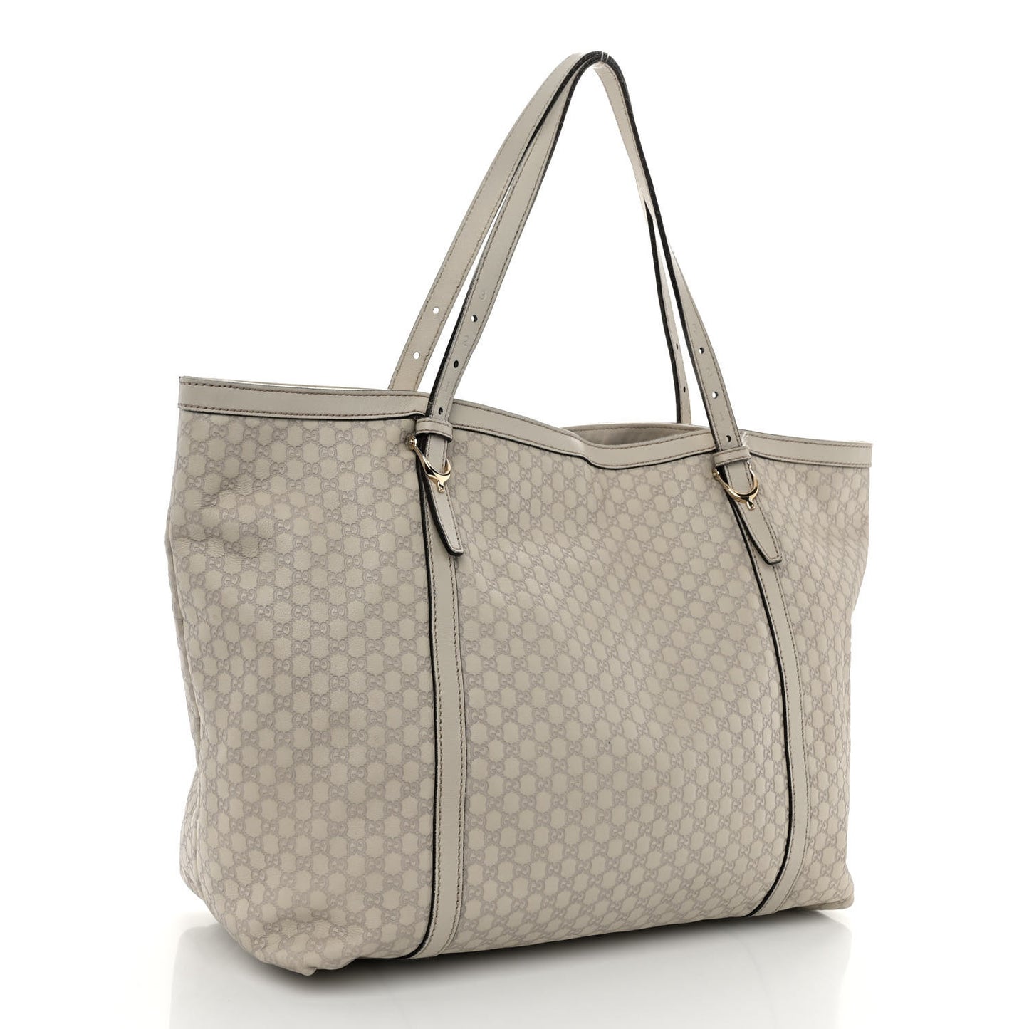Microguccissima Medium Nice Tote Beige
