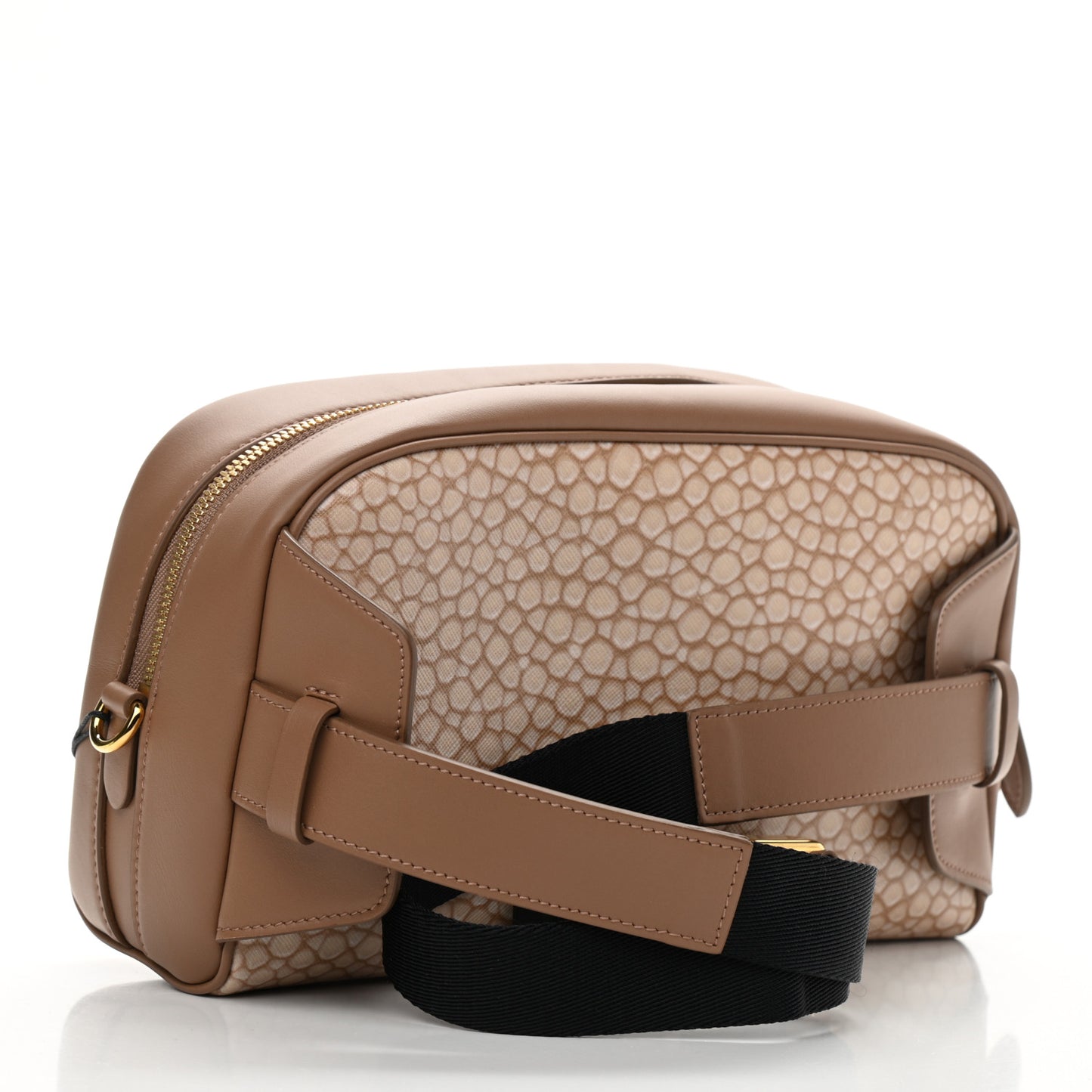 Calfskin Stingray Print Cube Bumbag Light Sand