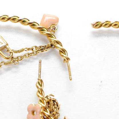 Louis Vuitton Sweet Monogram Creole Hoop Earrings Gold 3 of 5
