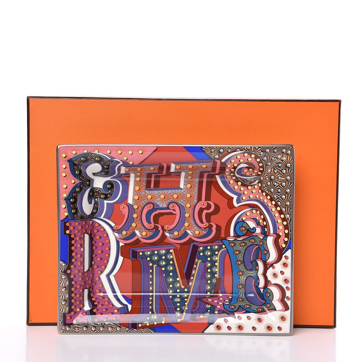 Hermes Porcelain Electrique Change Tray Pourpre 5 of 5