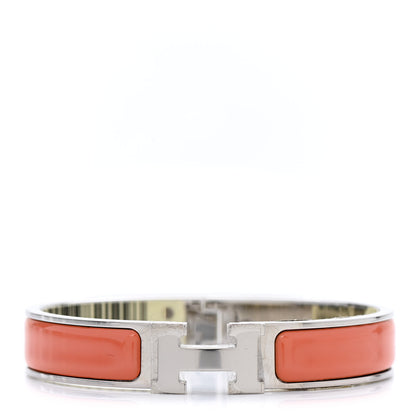 Hermes Enamel Narrow Clic Clac H Bracelet GM Mango 1 of 4