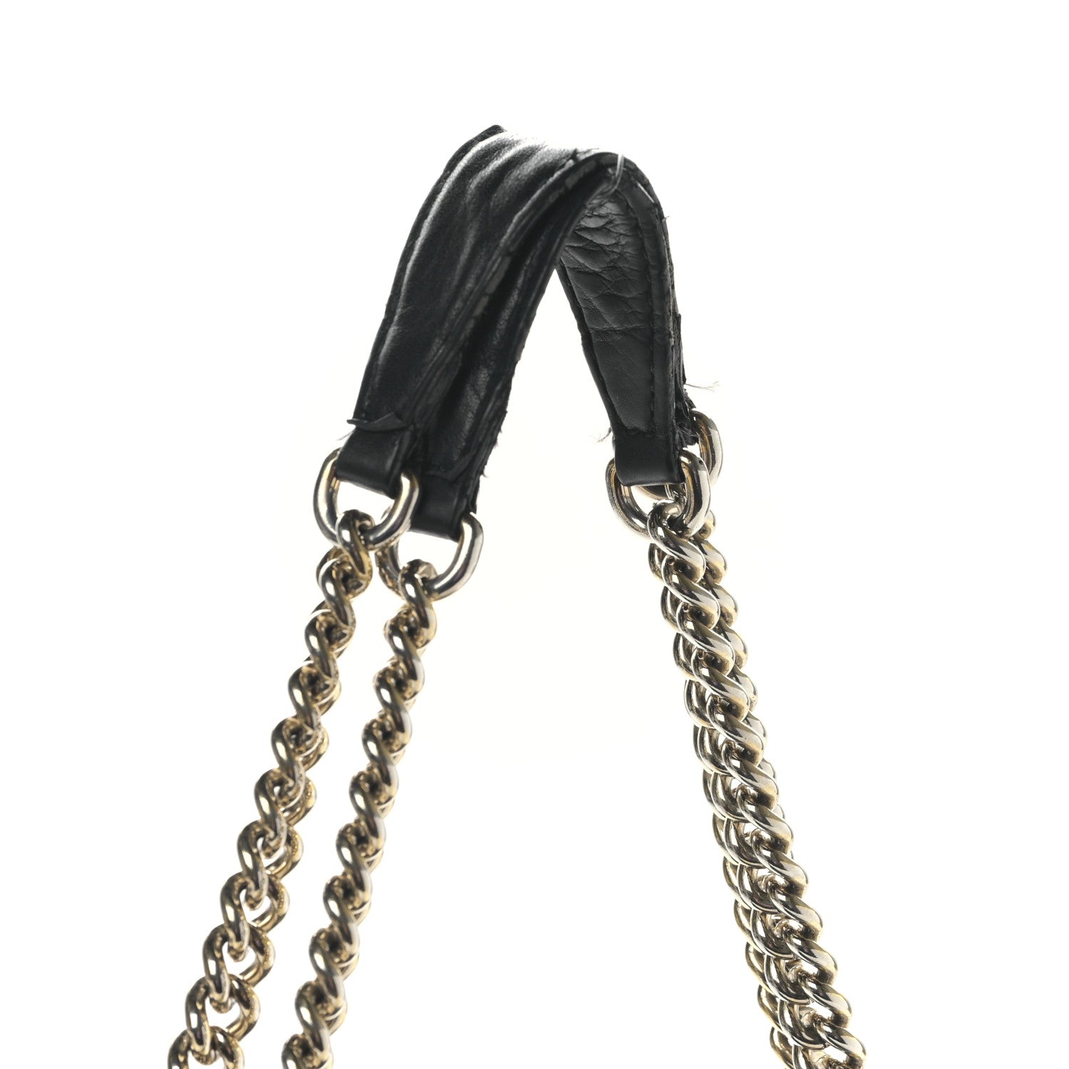 Gucci Pebbled Calfskin Medium Soho Chain Shoulder Bag Black 10 of 10