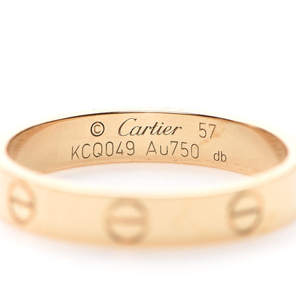 Cartier 18K Yellow Gold 3.5mm LOVE Wedding Band Ring 57 8 4 of 5