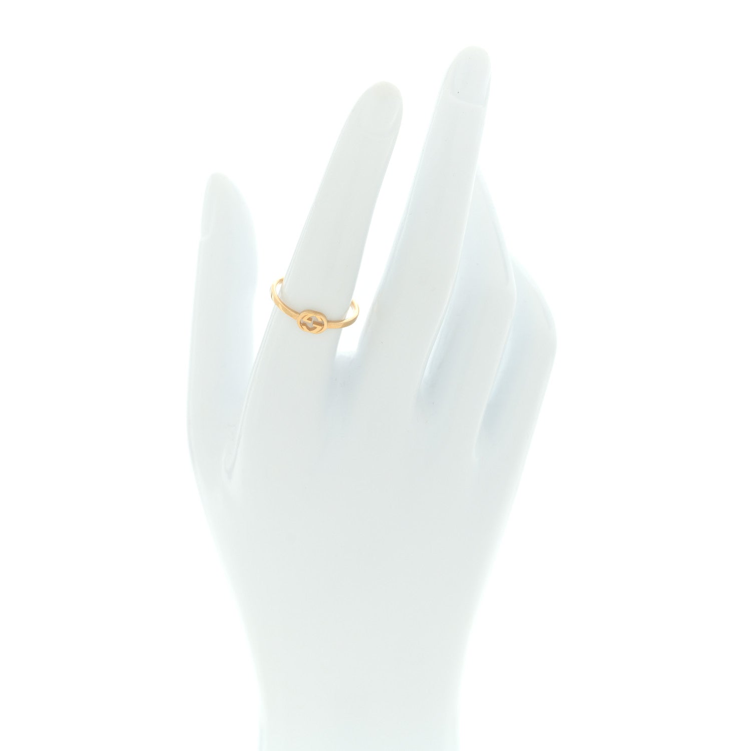 Gucci 18K Yellow Gold Interlocking G Ring 54 7 2 of 5