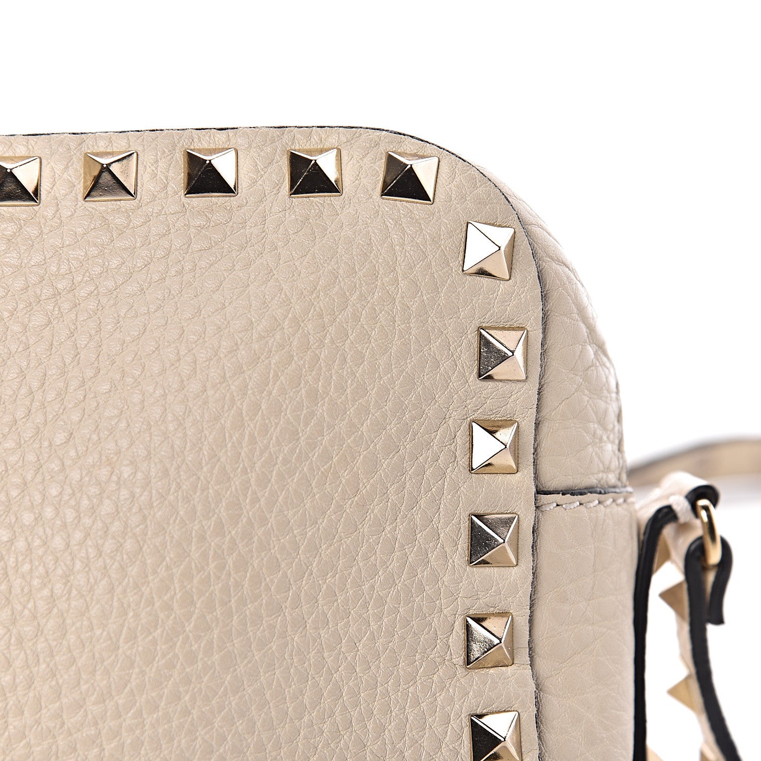 Valentino Garavani Grained Calfskin Rockstud Camera Crossbody Bag Ivory 8 of 13
