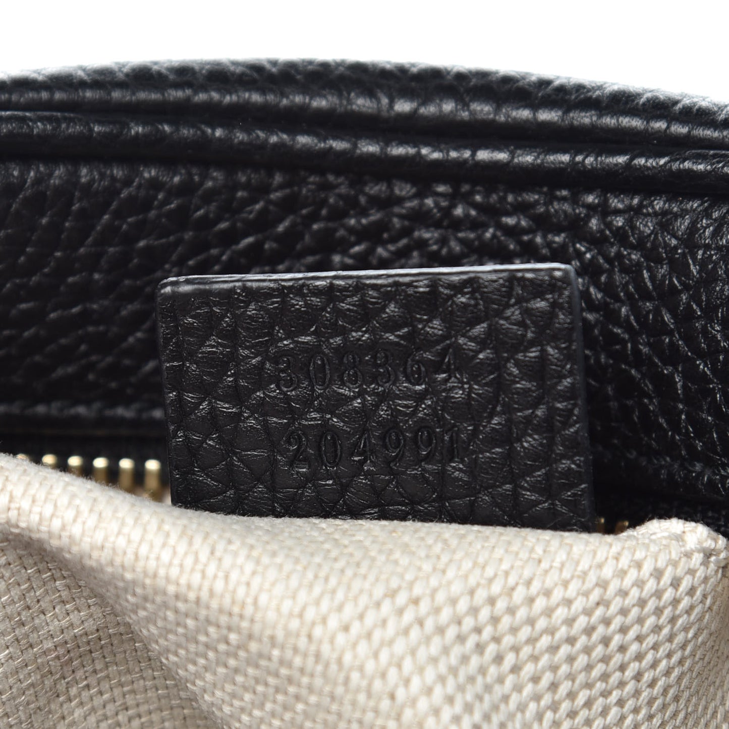 Pebbled Calfskin Small Soho Disco Bag Black