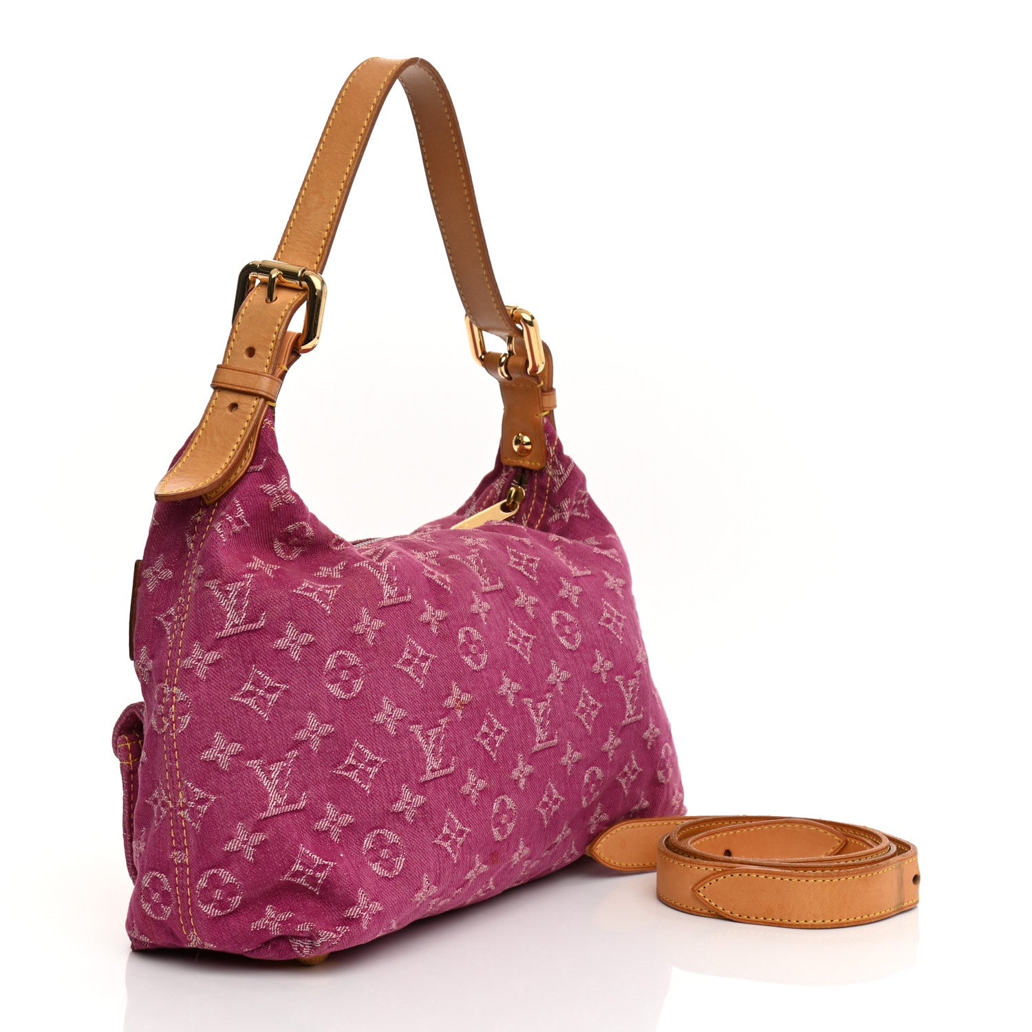 Louis Vuitton Denim Baggy PM Fuchsia 5 of 25
