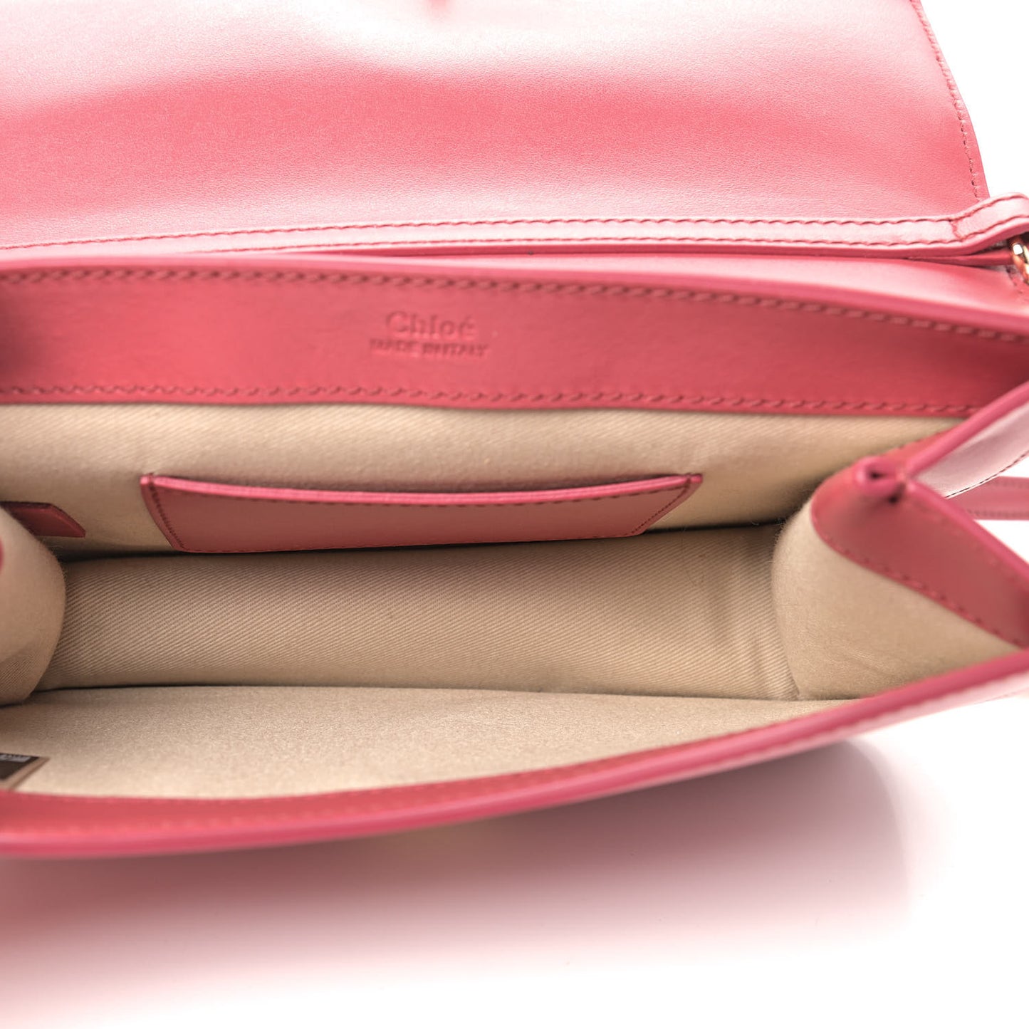 Calfskin Suede C Clutch With Chain