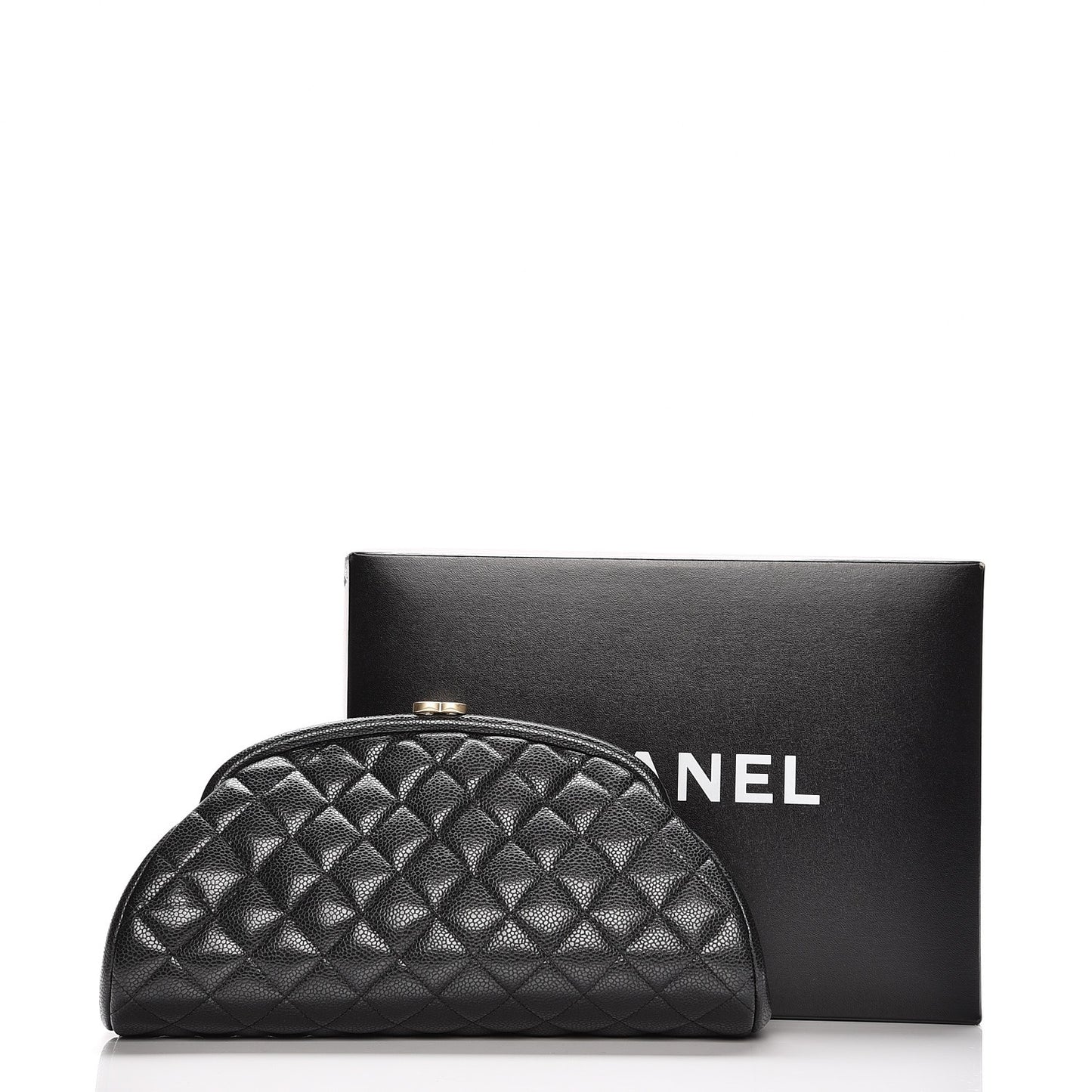 Caviar Quilted Timeless Clutch Black