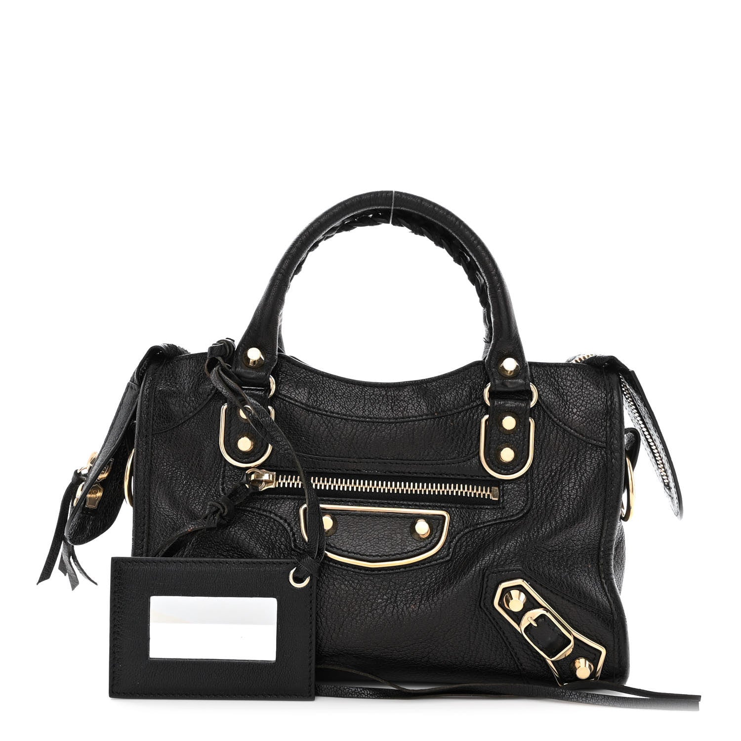 Balenciaga Chevre Gold Metallic Edge Hardware Mini City Black 1 of 9