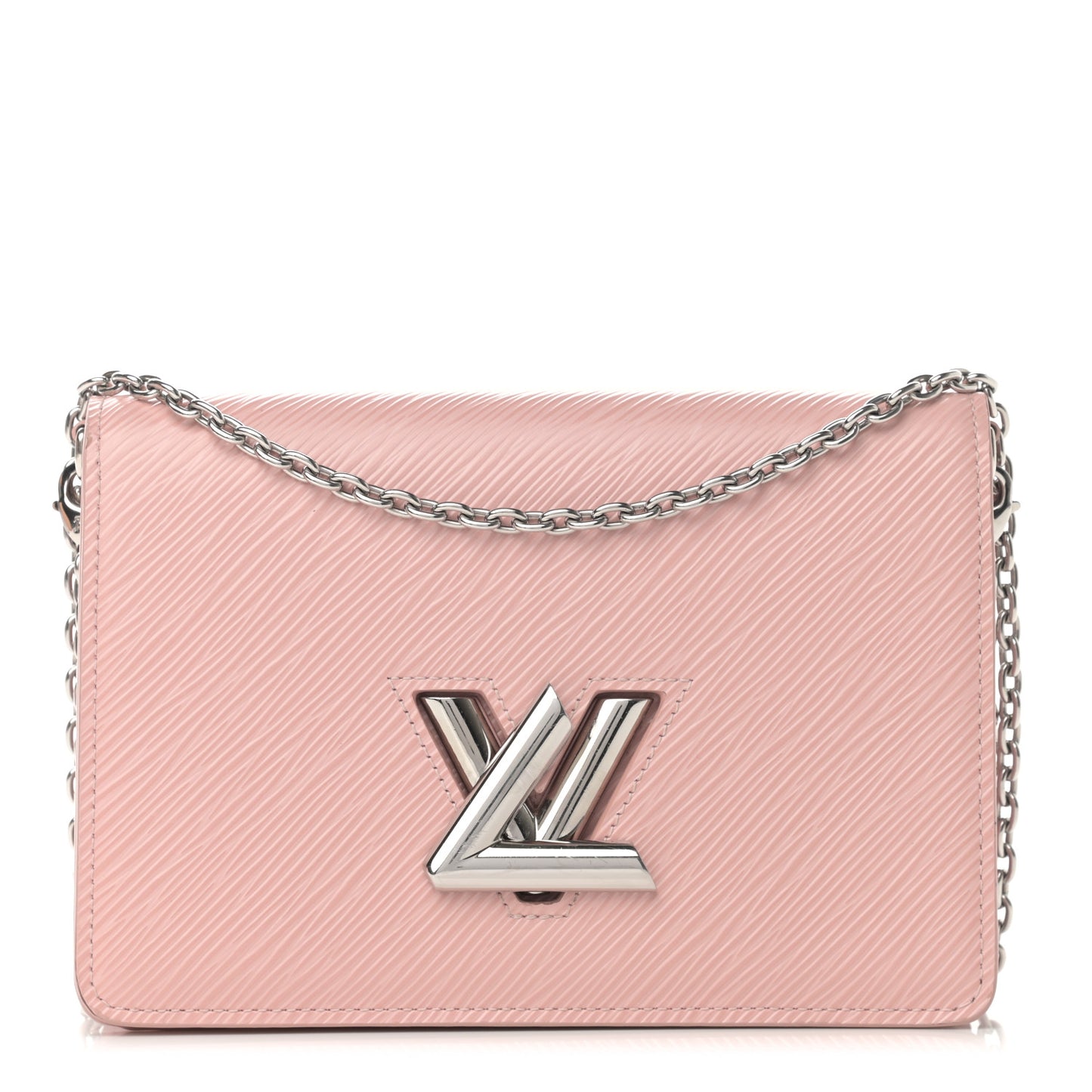 Epi Twist Belt Chain Wallet Rose Ballerine