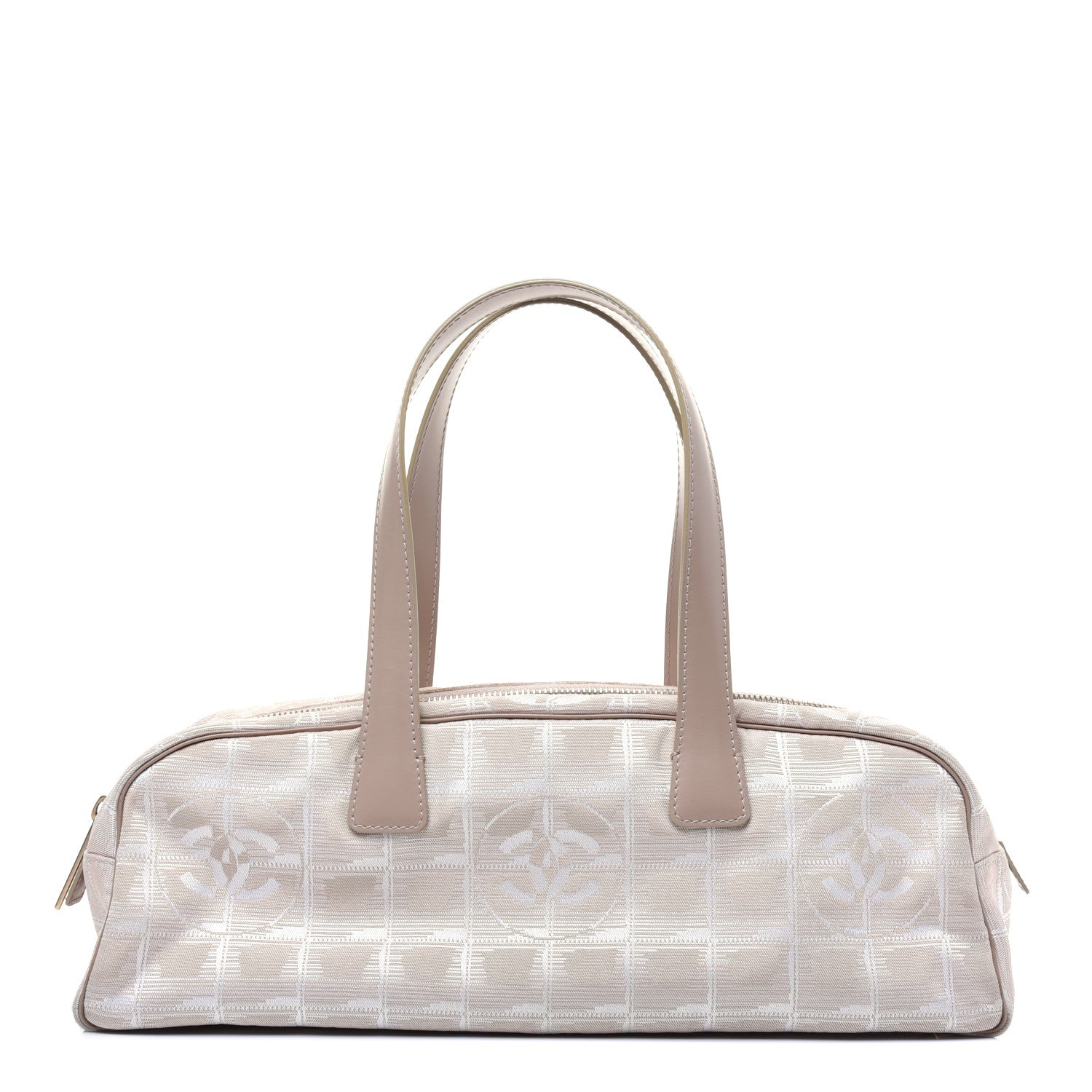 Chanel Nylon Travel Bowler Beige 1 of 12