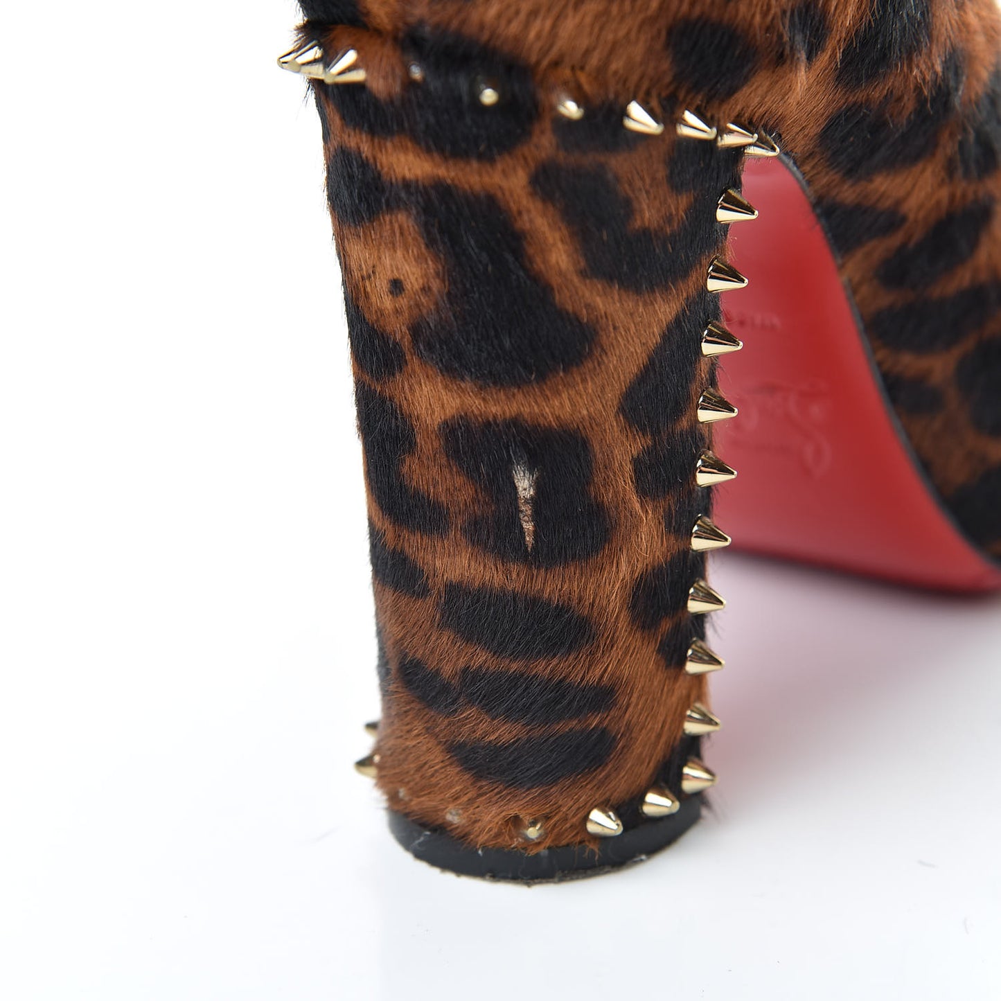 Pony Dark Leopard Cadra Spiked 100 Booties 37 Brown
