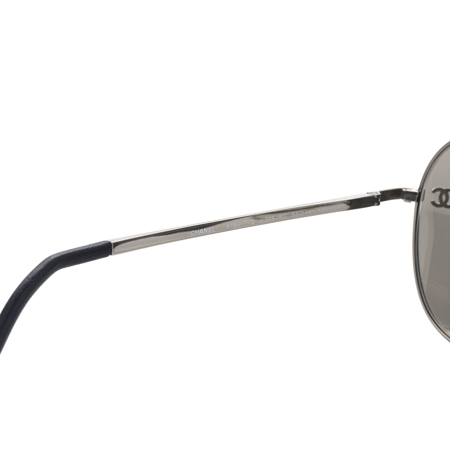 Chanel Aviator CC Sunglasses 4189-T-Q Silver 5 of 8