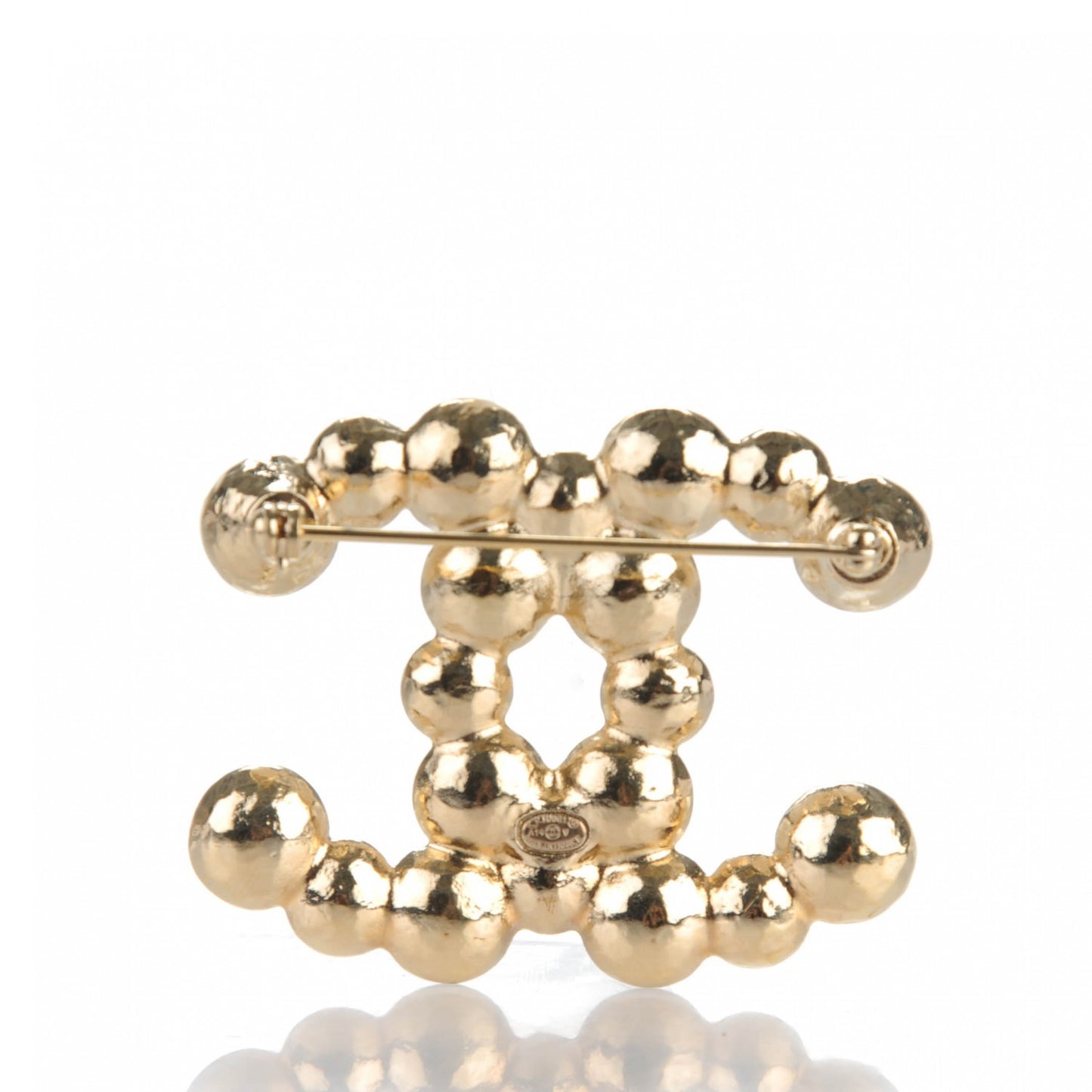 Pearl CC Brooch Gold Pearly White