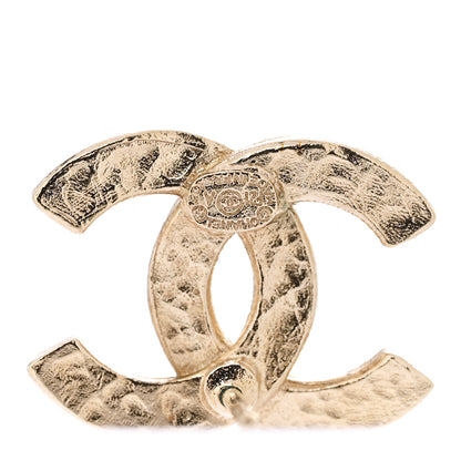 Chanel Studded CC Earrings Gold 4 of 5