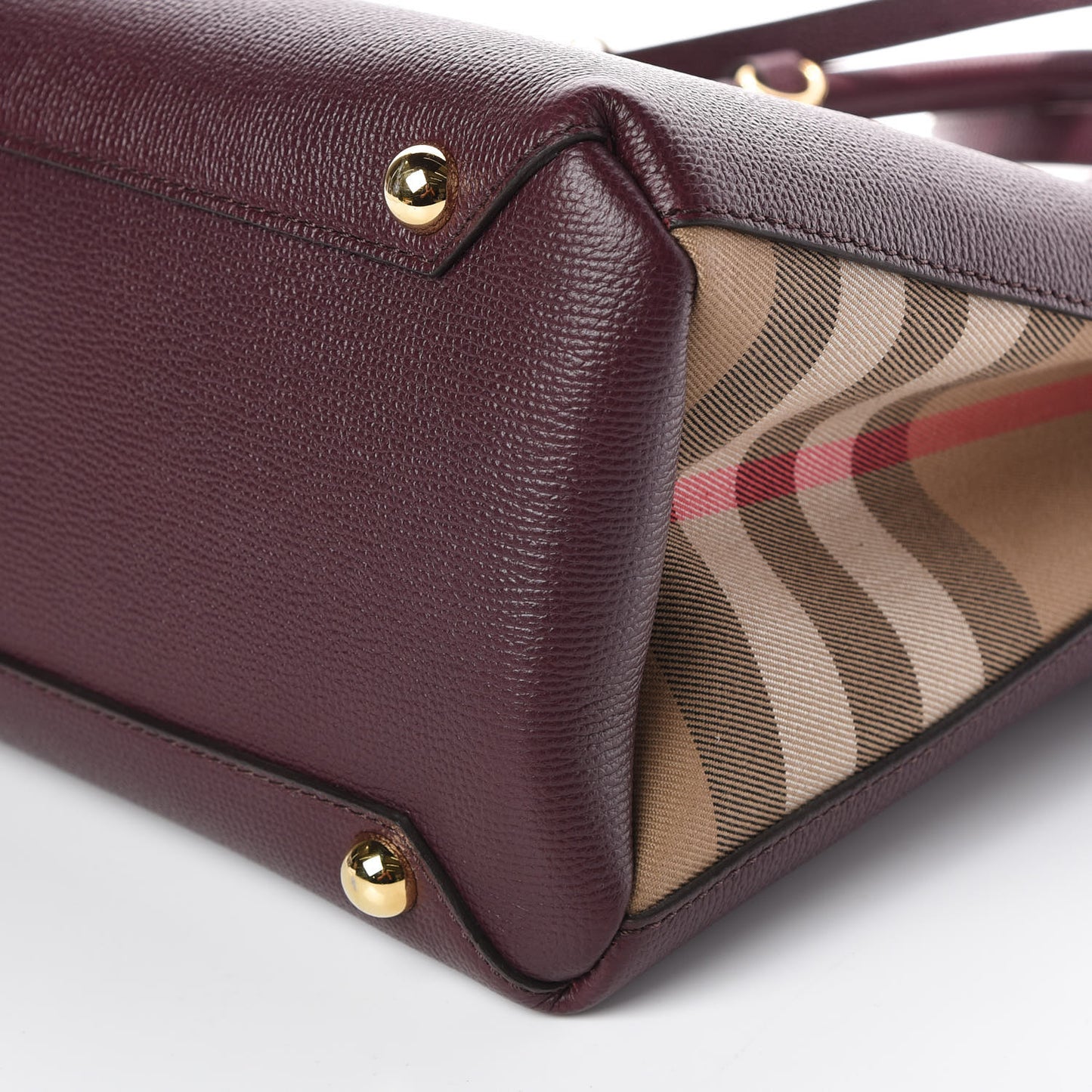 Calfskin House Check Medium Banner Tote Elderberry