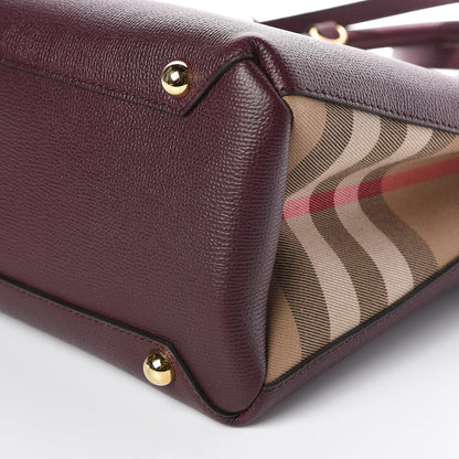Burberry Calfskin House Check Medium Banner Tote Elderberry 10 of 10