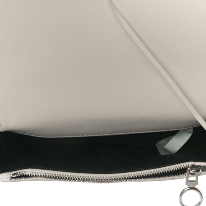 Off-White Saffiano Striped Diag Binder Flap Bag White Black 5 of 14